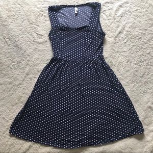 Xhilaration | Navy Polka Dot Dress